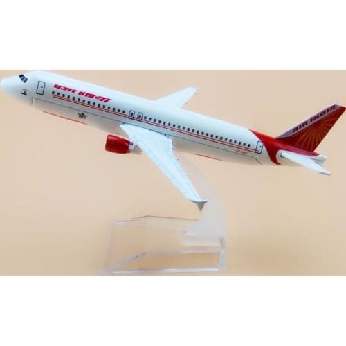 Size1:400 plane model A320 India Airlines aircraft A320 Metal simulation airplane model for kid toys Christmas gift