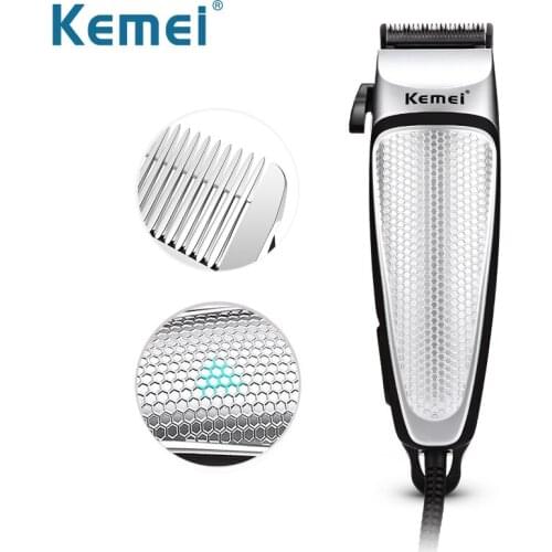 Kemei Pro Hair Clippers Men Steel Corded Electric Trimmers Anti-slip One Blade Razor Beard Grooming Hairdressers Haircut Tool