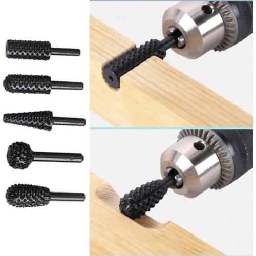 5PCS 1/4'' DIY Drill Bit Set Carpentry Cutting Tools For Woodworking Knife Wood Carving building / engineering Hand tool useful
