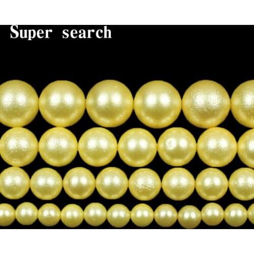 Natural Matte Shell Round Golden Loose Beads Small Pits On The Surface DIY Jewelry Making Necklace and Earring Accessories