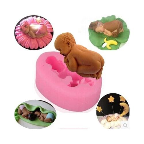 New Food-grade Silicone Mold 3D baby,Fondant Cake Decorating Tools,Silicone Soap Mold,Silicone Cake Mold