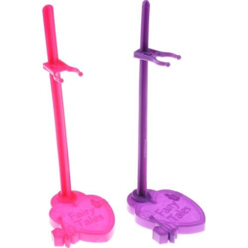 New 2Pcs/lot Doll Stands Purple Pink Display Holder Doll Accessories Toys for Dolls Girls Gift Hot Sale