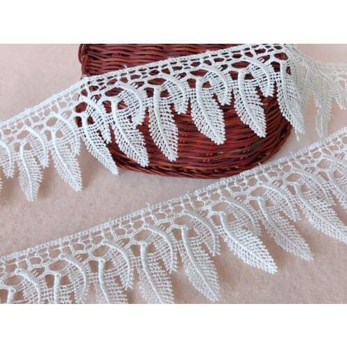 New Leaves Tassel Lace Trim Wedding Dress Ribbon DIY Clothing Accessories 5 Yards/Lot Venice/Venise Lace Fabric Trim 10cm Wide