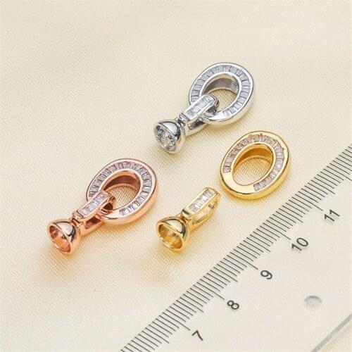 Wholesale DIY Natural Stones Beads Jewelry Making Accessories Silver/Gold/Rose Gold Metal Connector Clasps Findings