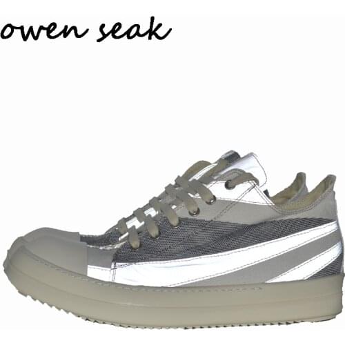 Owen Seak New Arrival Men Canvas Shoes Casual Lace Up Luxury Trainers Sneaker Brand Flats Summer Low Lighted Shoes Big Size