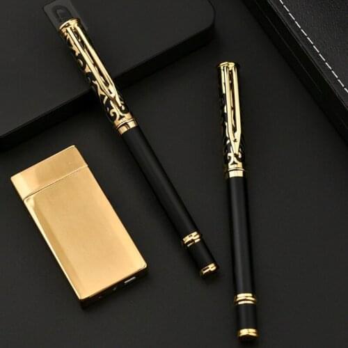 High Quality Luxury Metal Gel Pen Sculpture Pattern Roller Pen for Signature Office School Stationary Pen 0.5mm