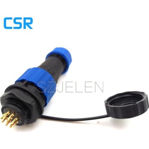 SD16 , IP67 9 Pin waterproof and dustproof aviation connector, LED Outdoor installation connector plugs and sockets 9 pin