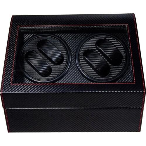 Watch Winder Box WOOD for 10 Automatic MECHANICAL Watches Black PU / WOODEN Winding Motor Shaker Uhrenbeweger Watchwinder Casket