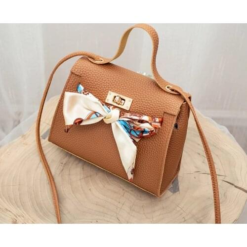 PU Leather Bow-knot Shoulder Bag Messenger Shoulder Purse Bag Women Single Strap Crossbody Bag Handbag Purse Small 5 Colors