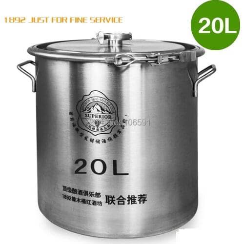 Brewed Wine Fermenters High Quality Shrink 20L Necking, 316 Stainless Steel Barrel, Beer Fermentation Tanks Keg