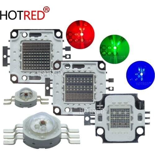 High Power LED Lamp Light Bulbs RGB / RGBW Chip 3W 10W 20W 30W 50W 100W Red Green Blue White Diode 3 10 20 30 50 100 W Watt COB