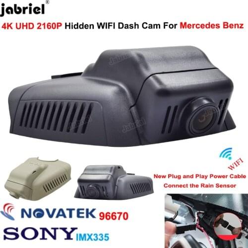 4K Dash Cam 2160P Plug And Play Wifi Car Dvr Driving Recorder EDR for Mercedes Benz C Class w203 w204 E Class w211 w212 GLK X204