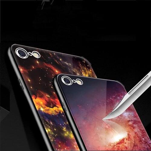 VNSTRIP Milk way 9H Tempered Glass Back Side+TPU Frame Nebula Phone Case For OPPO R9S Starry Sky Anti-shock protective Coque