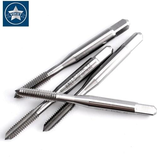 VOKET 10PCS HSS-E Hand Tap UNC 2-56 4-40 6-32 8-32 10-24 1/4-20 Screw Thread Taps