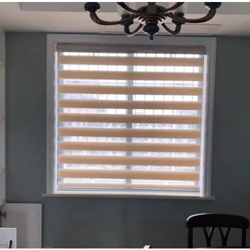 High quality soft fabric zebra roller window blinds day night blackout for bedroom living room bathroom study office