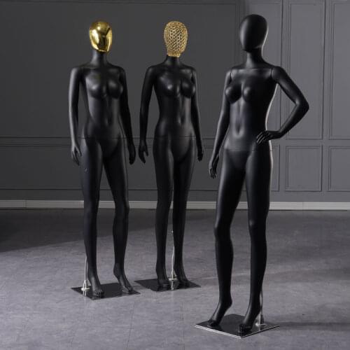 High Quality Female Mannequin Black Model Fiberglass Hot Sale