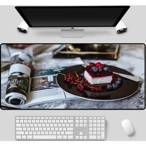 XGZ Large-size gourmet pattern mouse pad as a table mat, high-quality rubber non-slip waterproof keyboard pad