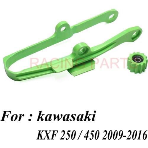 Motorcycle Green Chain Slider Guide Swingarm Roller For KAWASAKI KXF250 KXF450 KX250F KX450F KXF 250 450 2009-2016 KX 250F 450F
