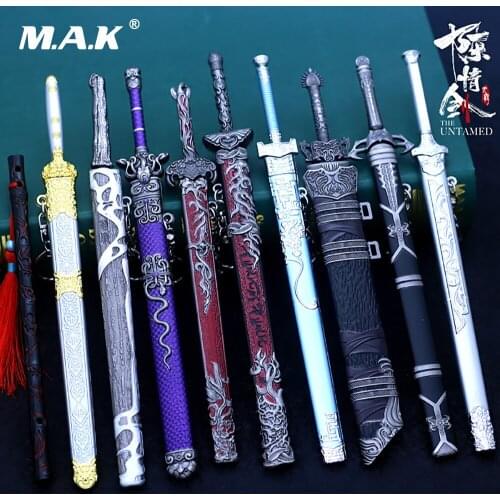 1/6 Scale ABS Sword Ancient Weapon Gang Sword Model Lan Wangji Sword Chen Qingling Ghost Flute Alloy Figure Scene Accessories