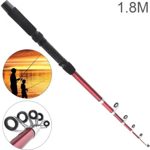 1.8m Glassfiber Telescopic Fishing Rod Sea Pole Travel Sea Rock Rods