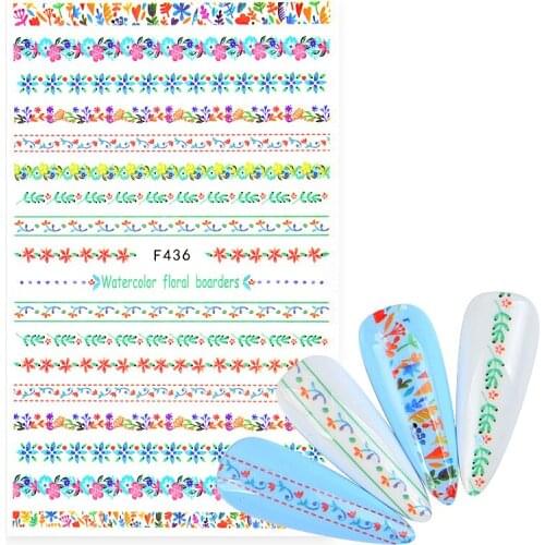 1pcs Lace Flowers Adhesive Nail Sticker Ice Creams Cake Water Decal Accessorie Summer Designs Manicure Nail Art Transfer Sticker