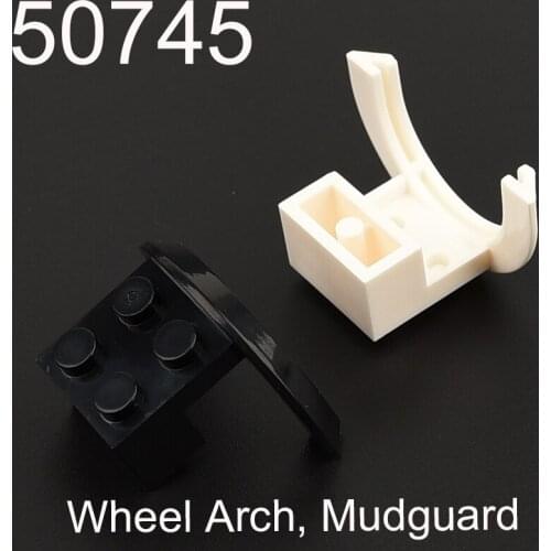 10pcs 50745 Wheel Arch, Mudguard 4 x 2 1/2 x 2 Building Blocks Parts MOC DIY Educational Toys