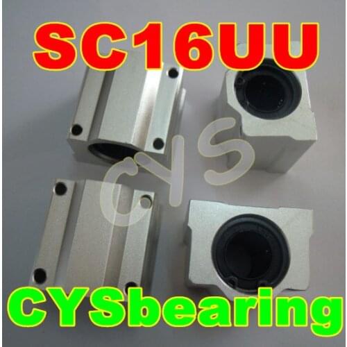 20pcs/lot 16mm shaft SC16UU SCS16UU Linear Ball Bearing Pillow Bolck Linear unit for CNC