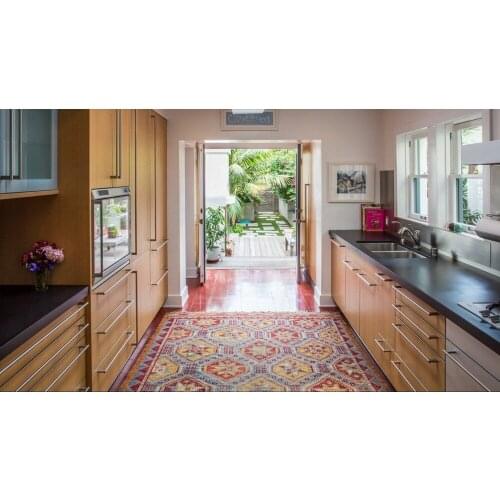 2017 customized PVC membrance kitchen cupboard solid wood kitchen cabinet modern handle kitchen countertop quartz stone