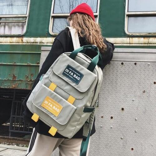 2019 Fashion Women Backpack Canvas School Bags Waterproof Men Travel Backpack Harajuku Backpack Female Mochila Bagpack Schoolbag