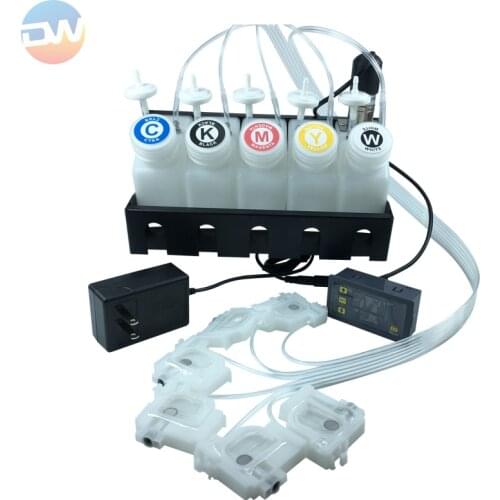 White ink recycle system tank with motor filter connector tube damper L1800 printer modify machine 250ml ink tank