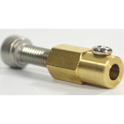 4mm Brass Hex Coupling For 38MM Plastic Omni Wheel 18037