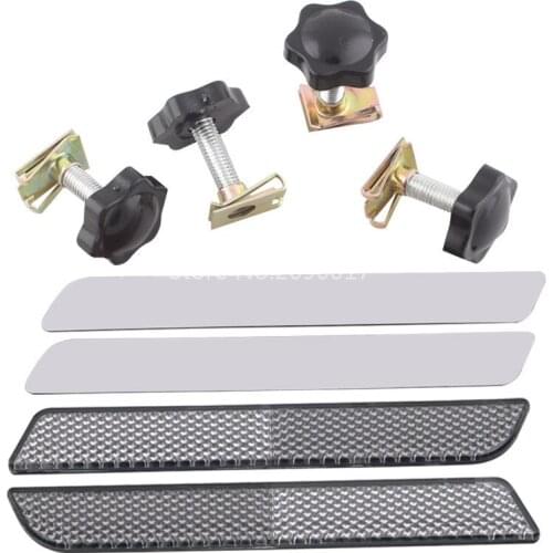 4 Pcs Saddlebag Locks Mounting Security Theft Deterrent Bolt +Reflectors Fit For Harley Touring Street Glide Road King