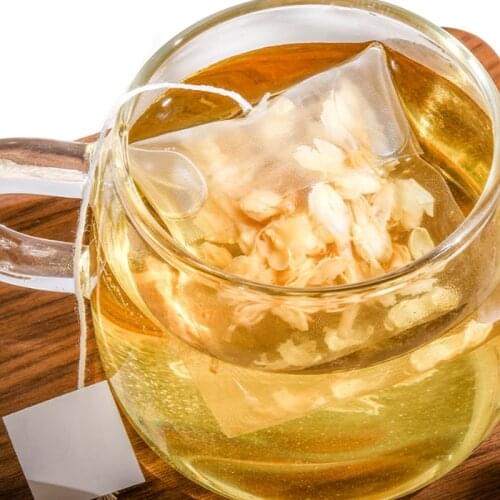 50Pcs/Lot Nylon Tea Bags Filter Folded Empty Scented With White Tag for Herb Loose Tea