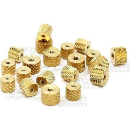 500pcs/lot Brass pineapple knurled nut hand tighten nuts twist cylindrical copper nut M2 M2.5 M3 M4