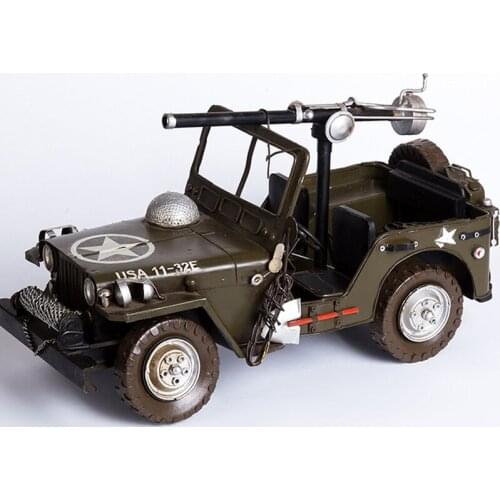 American retro jeep Willis military Home Furnishing decorations for room bar restaurant studio window display children present
