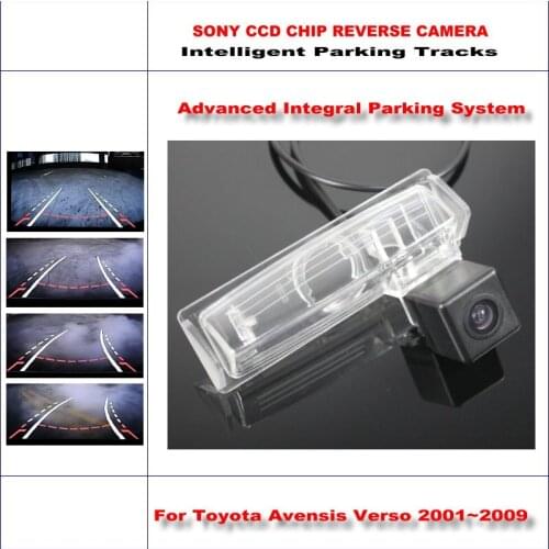 Car Rear Camera For Toyota Avensis Verso 2001-2009 Intelligent Parking Tracks Reverse Backup NTSC RCA AUX HD CCD SONY CAM