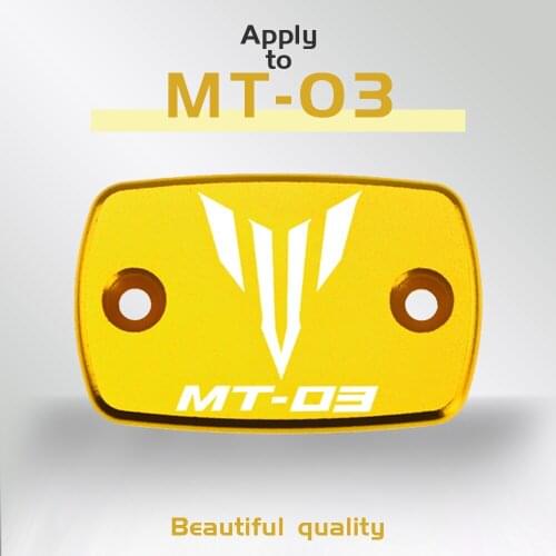 CNC Aluminum Motorcycle Brake Fluid Fuel Reservoir Tank Cover Cap FOR YAMAHA MT-03 2015-2019