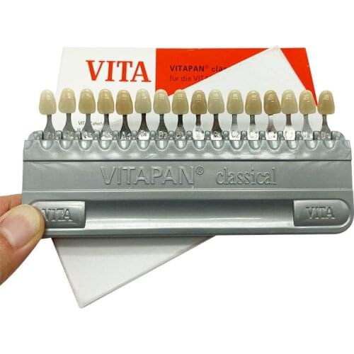 VITA 16-Color Tooth Colorimetric PlateTooth color comparison Durable Porcelain Teeth Teeth Shadow Guide Board Tool for Dentist