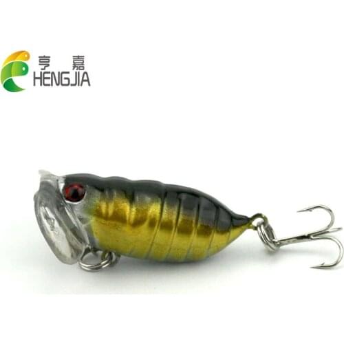HENGJIA 4cm 4.4g hard plastic cicada insect fishing lures bass wobbler lifelike fishing baits carp catfish pesca fishing tackles
