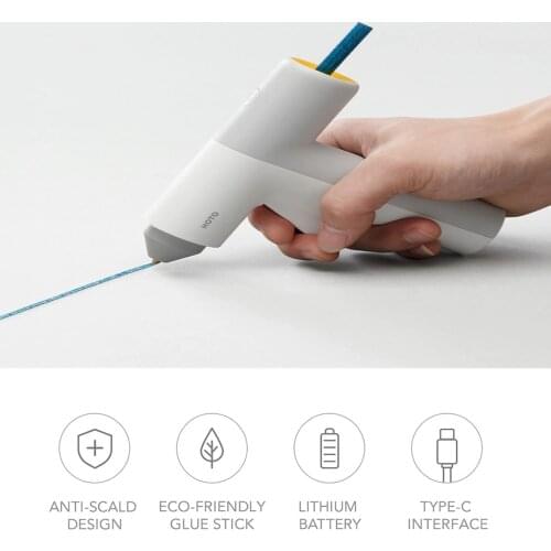 Hoto 4V Hot Glue Gun with Lithium Battery Portable Cordless Glue With Glue Stick 125mm For Hand Craft Home DIY Tools Repair Tool