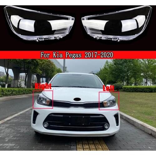 Car Front Headlamp Caps For Kia Pegas 2017-2020 Headlight Lens Cover Auto Headlamps Lampcover Transparent Lampshades Lamp Shell