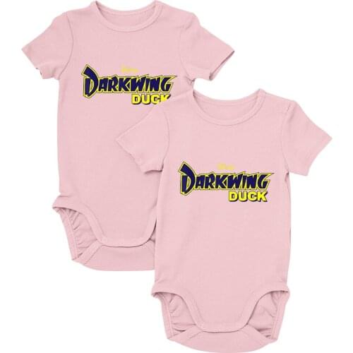 Summer New Newborn Jumpsuit Disney Outdoor Fashion Harajuku Style Darkwing Duck Cartoon Printing Baby Onesie 0-24M Comfort Trend