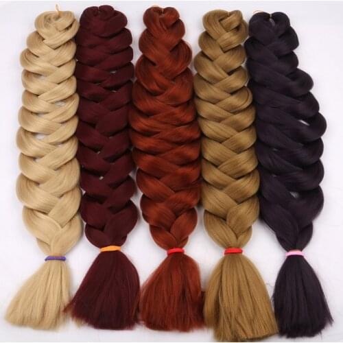 Jumbo Braid Hair 41Inch 165g Crotchet Braids Synthetic Braiding Hair Extension Blond Pink Purple 3pcs/lot
