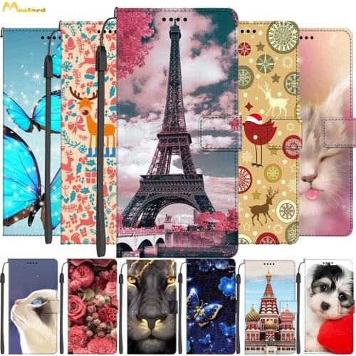 For Samsung M31S Wallet Leather Case For Samsung Galaxy M21 M20 M31 S Phone Cases Card Holder Stand Book Cover Cute Deer Flowers