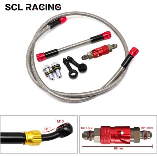 1 Set Motorcycle 80cm 100cm 120cm AN3 Brake Hose Kit Brake Caliper Removal Cover Disassembly Replace Brake Line Connector