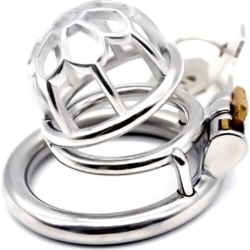 New Metal Chastity Lock Cage Stainless Steel Male Anti Derailment Chastity Device Round Penis Rings Sex Toys for Men