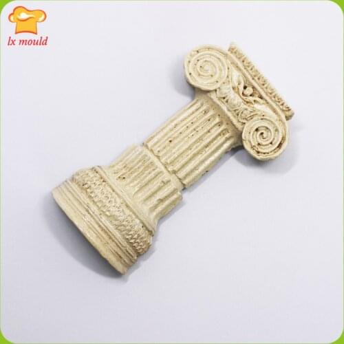 LXYY New Fondant Silicone Mould Dry Pes Model Moulds European Column Decoration Pillar Trim Accessories