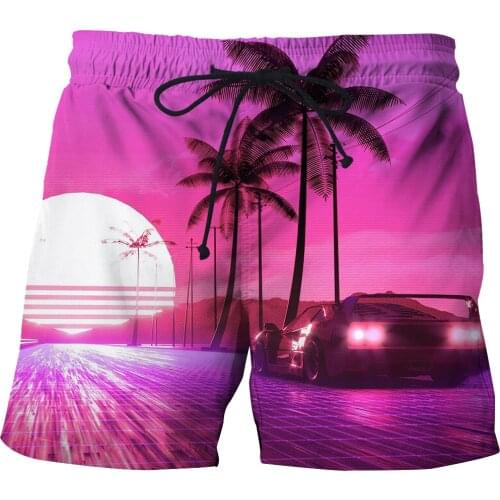 New Beauty Sunset Scenery Print Summer 3D-Printed Casual Beach Pants Mens Comfort Shorts Fashion Sweatpants S-6XL