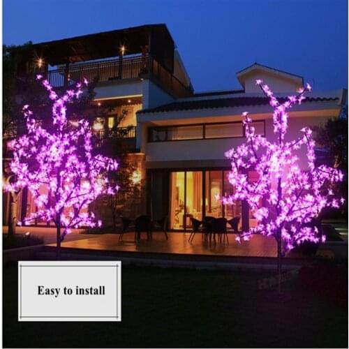 New Luz De LED Cherry Blossom Tree Light 1.5M 1.8M LED Tree Lamp Landscape Outdoor Lighting for Christmas Wedding Deco