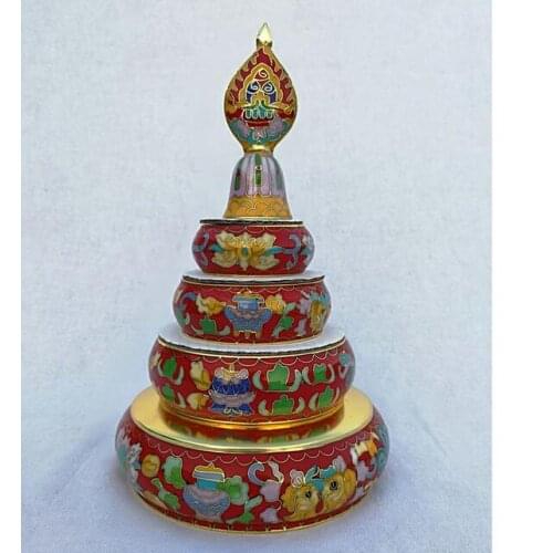 Cloisonne plate for Tibetan Buddhist supplies